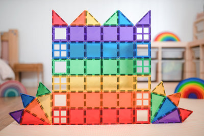 Connetix Tiles | Rainbow Starter Pack 60pc by Connetix Magnetic Tiles - Friends of K
