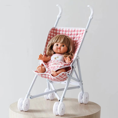 Folding Dolls Stroller 2.0 | Pink Gingham by Tiny Harlow - Friends of K
