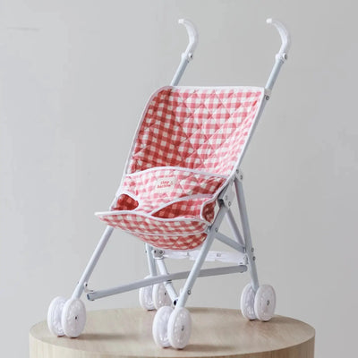 Folding Dolls Stroller 2.0 | Pink Gingham by Tiny Harlow - Friends of K