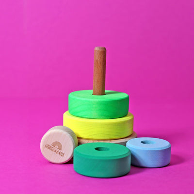 Grimm's | Small Conical Tower Neon Green by Grimm's - Friends of K