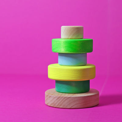 Grimm's | Small Conical Tower Neon Green by Grimm's - Friends of K