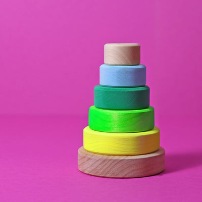 Grimm's | Small Conical Tower Neon Green by Grimm's - Friends of K