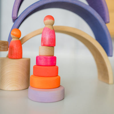 Grimm's | Small Conical Tower Neon Pink by Grimm's - Friends of K