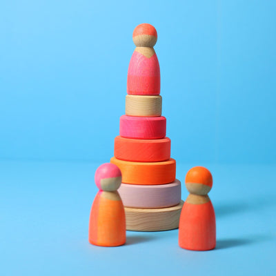 Grimm's | Small Conical Tower Neon Pink by Grimm's - Friends of K