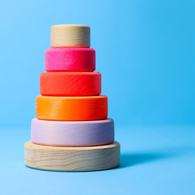 Grimm's | Small Conical Tower Neon Pink by Grimm's - Friends of K