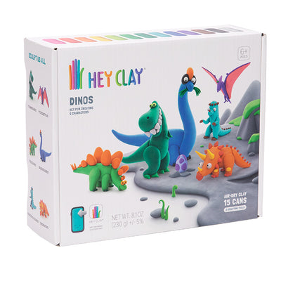 Dinosaurs Set (15 Cans + 2 tools) | Hey Clay by Hey Clay - Friends of K