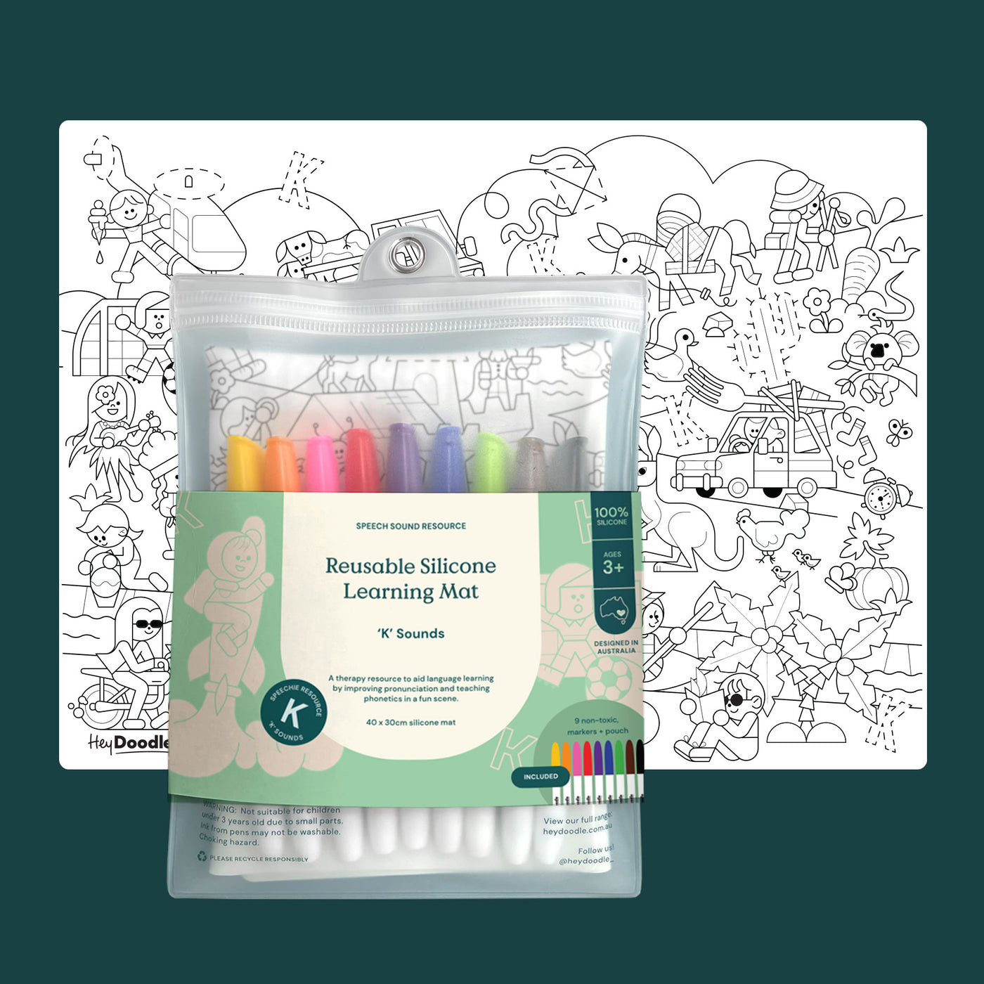 Speechie Mat | Speech Therapy 'K' by Hey Doodle - Friends of K