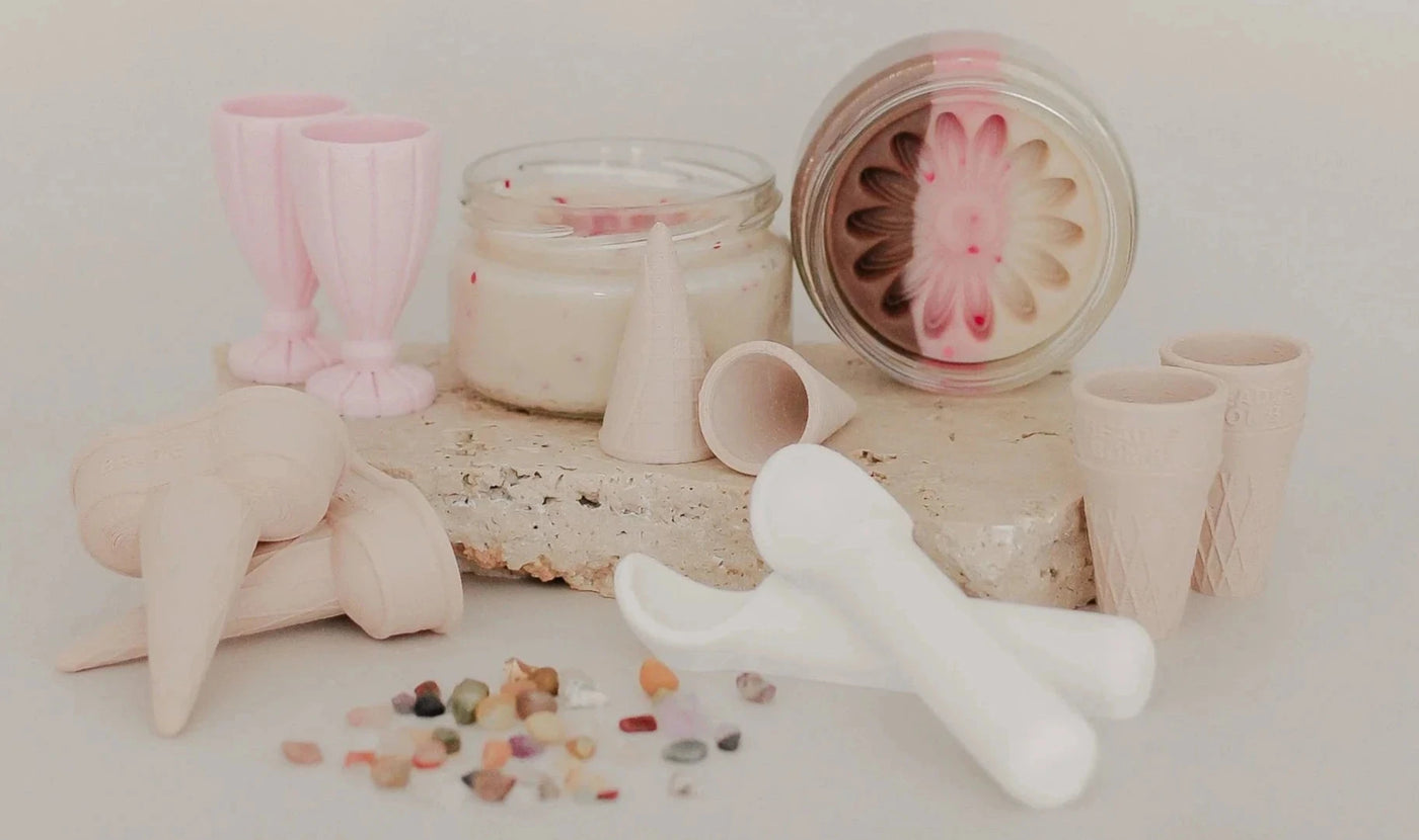 Ice cream Shop - Double Scoop Kit (Mint Sundae Cups) by Beadie Bug Play - Friends of K