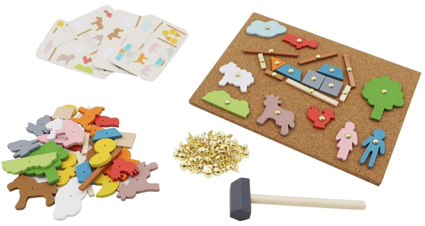 Farm Tap a Shape with Hammer Nails by Kaper Kidz - Friends of K