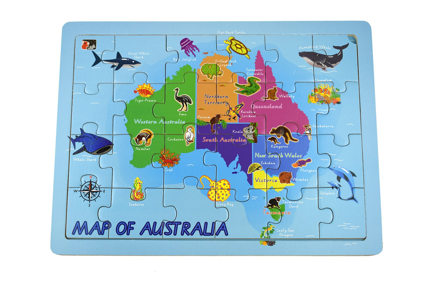 Koala Dream | 2 in 1 Australian Map Jigsaw Puzzle (24 piece) by Tooky Toy - Friends of K