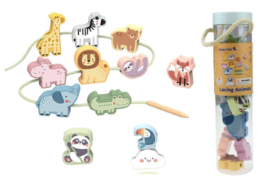 Lacing Blocks - Wild Animals by Tooky Toy - Friends of K
