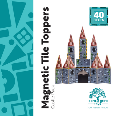 Learn & Grow - Magnetic Tile Topper - Castle Pack (40 Piece) by Learn & Grow - Friends of K