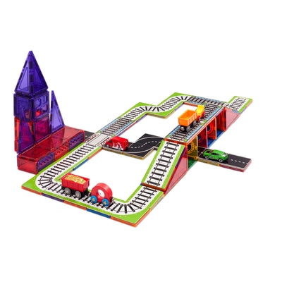 Learn & Grow Magnetic Tile Topper - Train Pack (36 Piece) by Learn & Grow - Friends of K