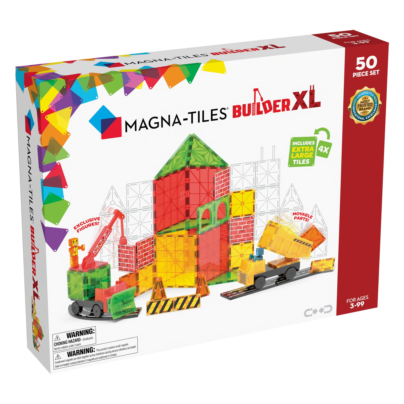 Magna-Tiles | Builder XL (50 Piece Set) by Magna-Tiles - Friends of K