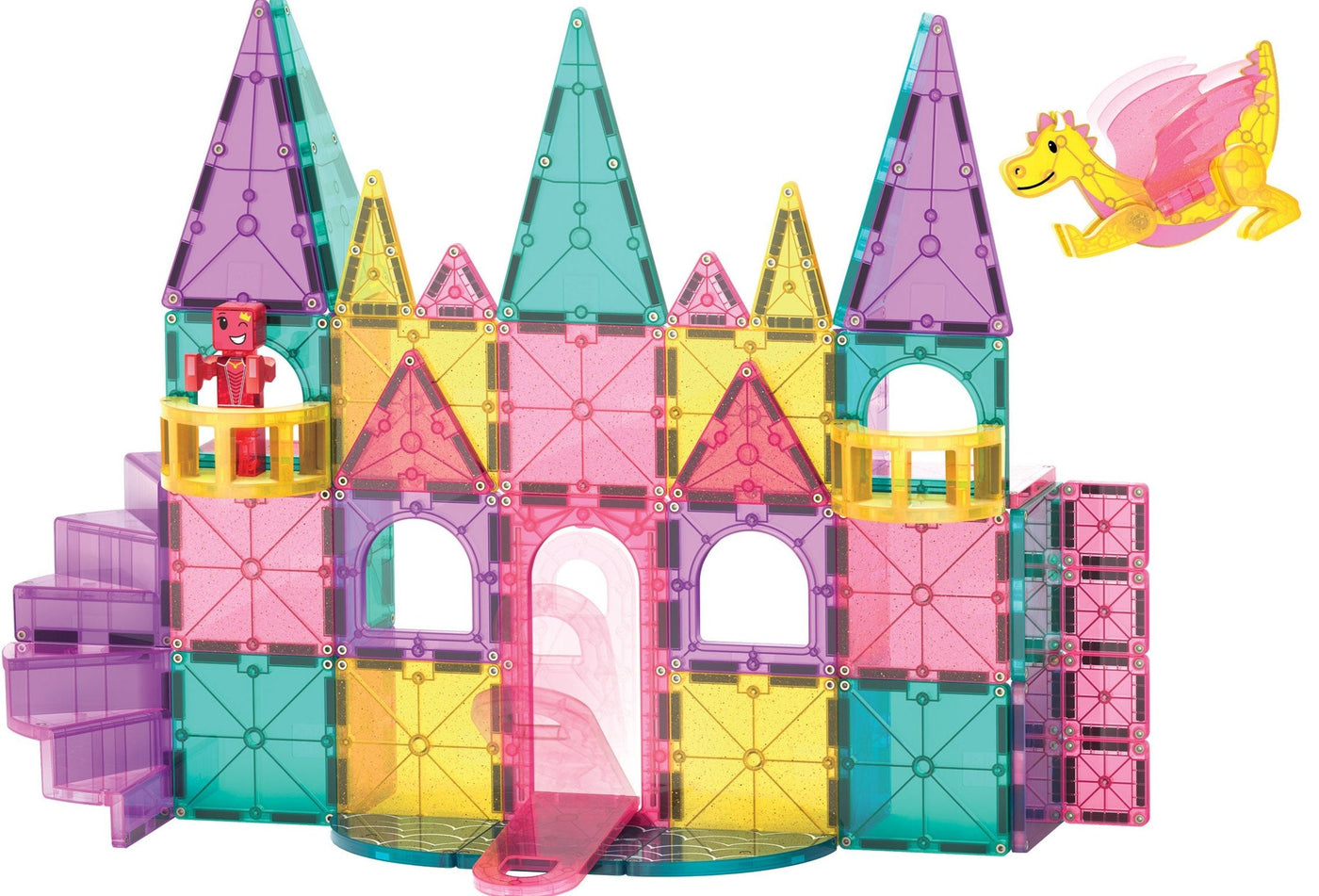 Magna-Tiles | Castle DLX + microMAGS (48 Piece Set) by Magna-Tiles - Friends of K