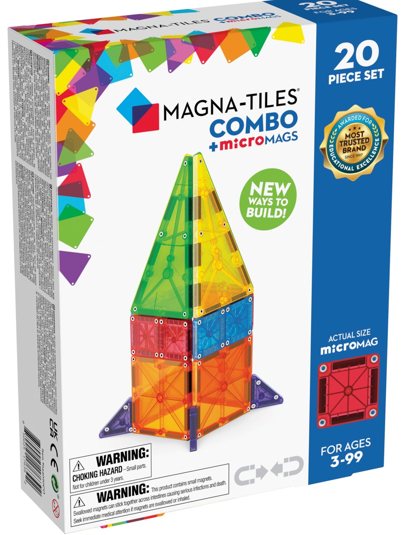 Magna-Tiles | Combo + microMAGS (20 Piece Set) by Magna-Tiles - Friends of K