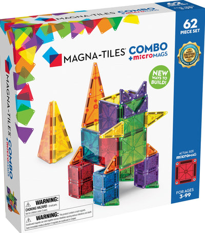 Magna-Tiles | Combo + microMAGS (62 Piece Set) by Magna-Tiles - Friends of K