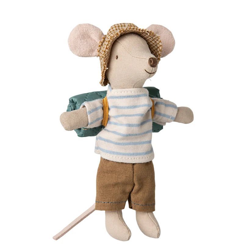 Hiker Mouse Big Brother Stripes by Maileg - Friends of K