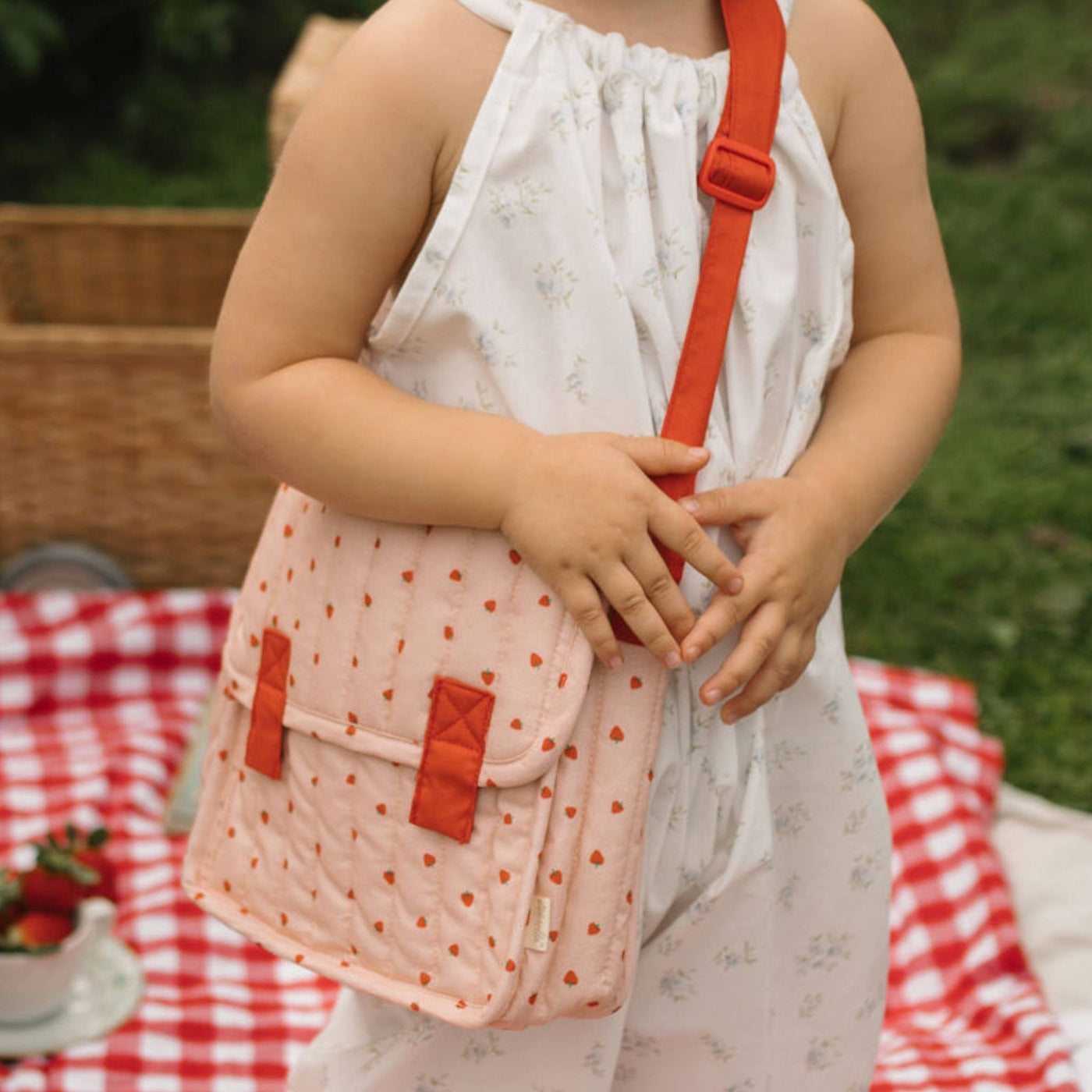 Olli Ella | Carrie Convertible Changing Bag Strawberry by Olli Ella - Friends of K