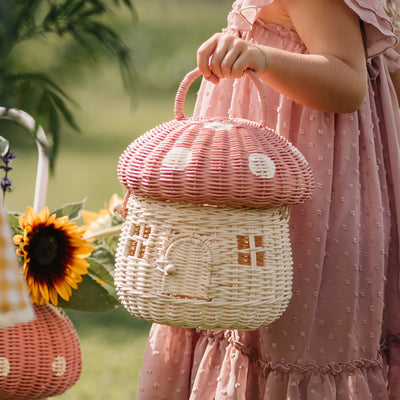 Olli Ella | Rattan Mushroom Basket Musk by Olli Ella - Friends of K