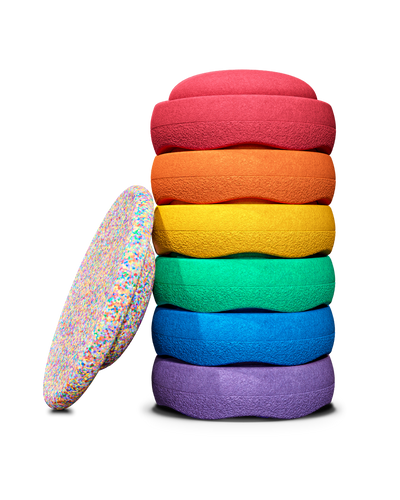 Stapelstein Super Confetti Rainbow 6+1 by Stapelstein - Friends of K