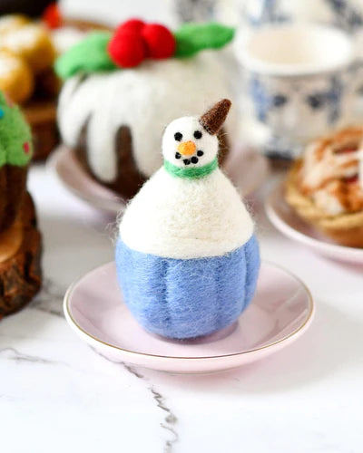 Tara Treasures | Felt Cupcake - Snowman by Tara Treasures - Friends of K