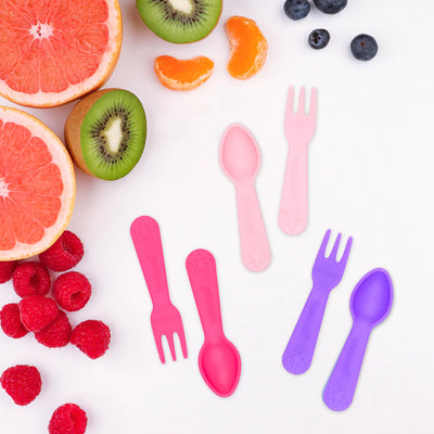 Fork and Spoon Set - Pink by The Lunch Punch - Friends of K