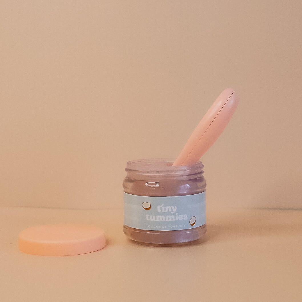 Tiny Tummies Food Jar and Spoon Set - Coconut Yoghurt by Tiny Harlow - Friends of K