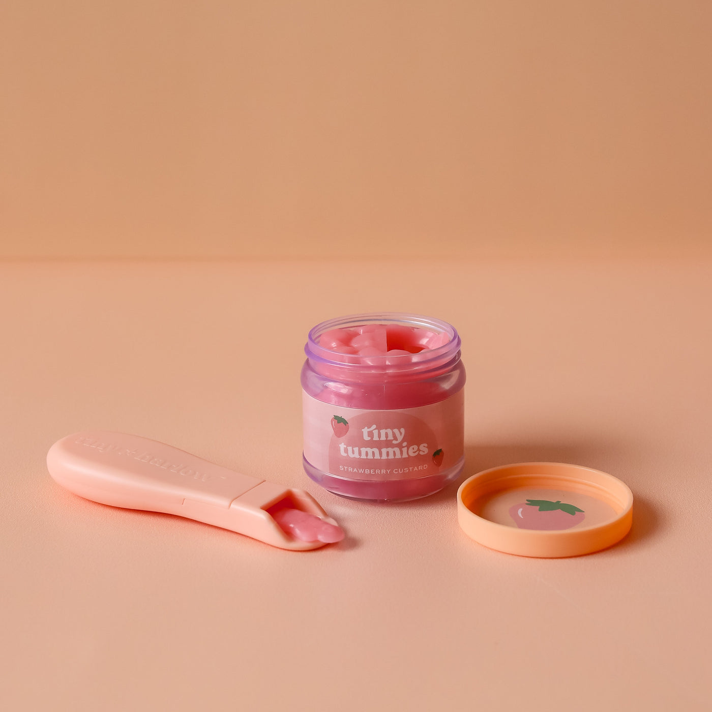 Tiny Tummies Food Jar and Spoon Set - Strawberry Custard by Tiny Harlow - Friends of K