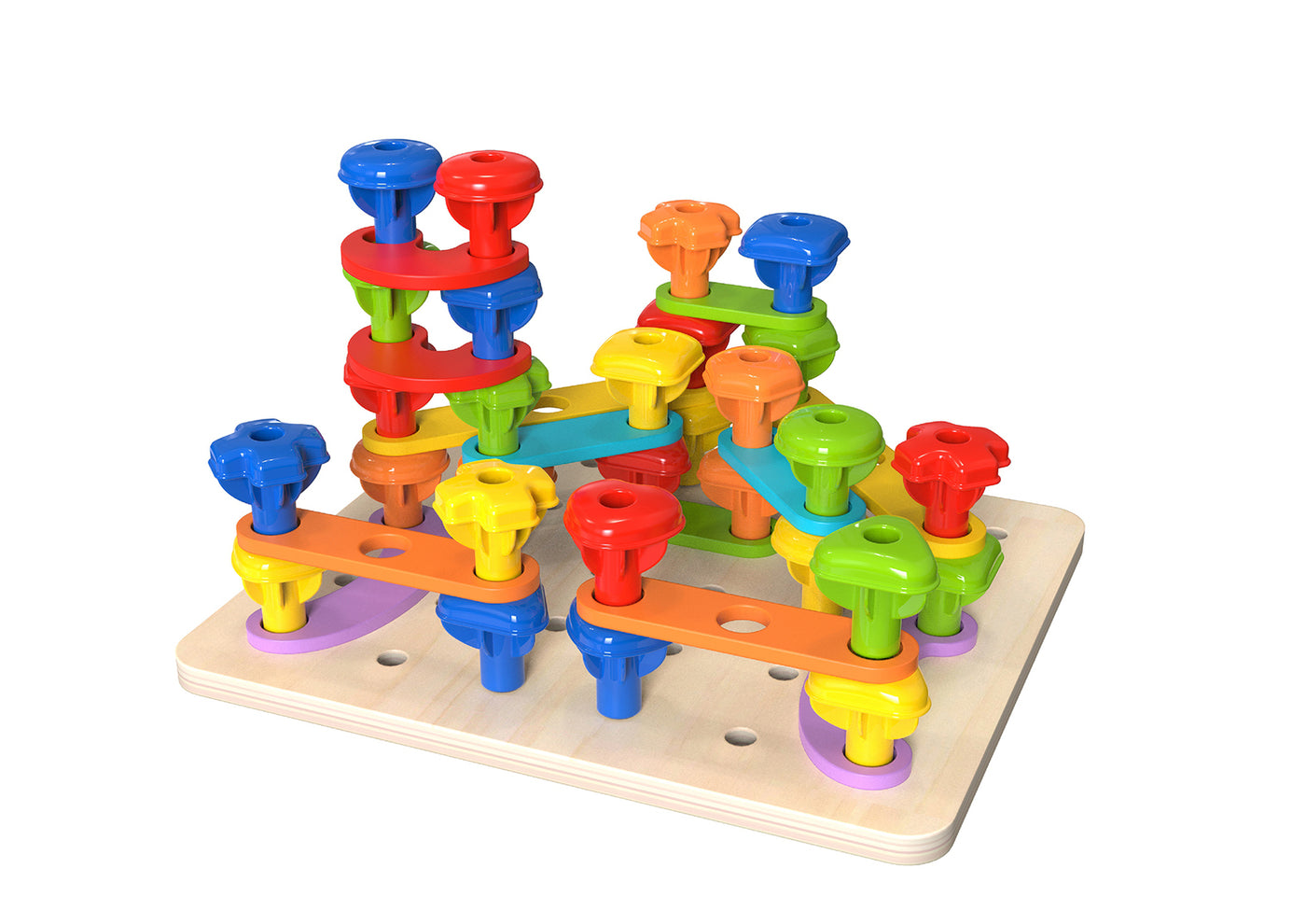 Rainbow Stacking Pegs by Tooky Toy - Friends of K