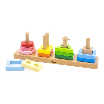 Geometric Maze Stacker by Viga Toys - Friends of K