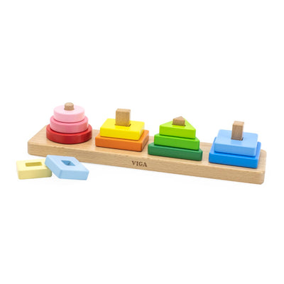 Geometric Size Stacker by Viga Toys - Friends of K