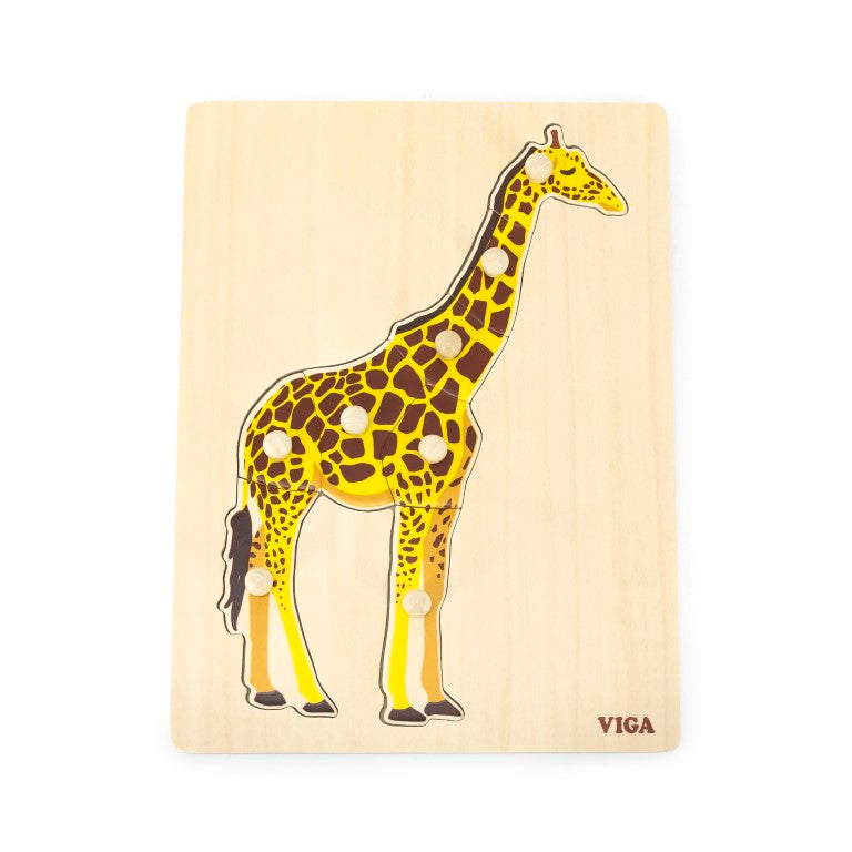 Wooden Montessori Puzzle - Giraffe by Viga Toys - Friends of K