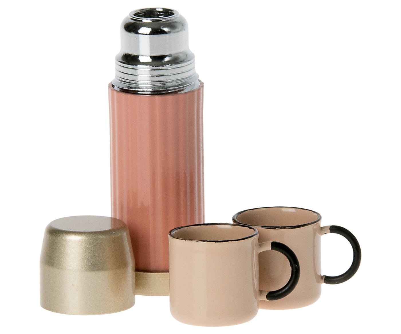 Miniature Thermos And Cups coral
