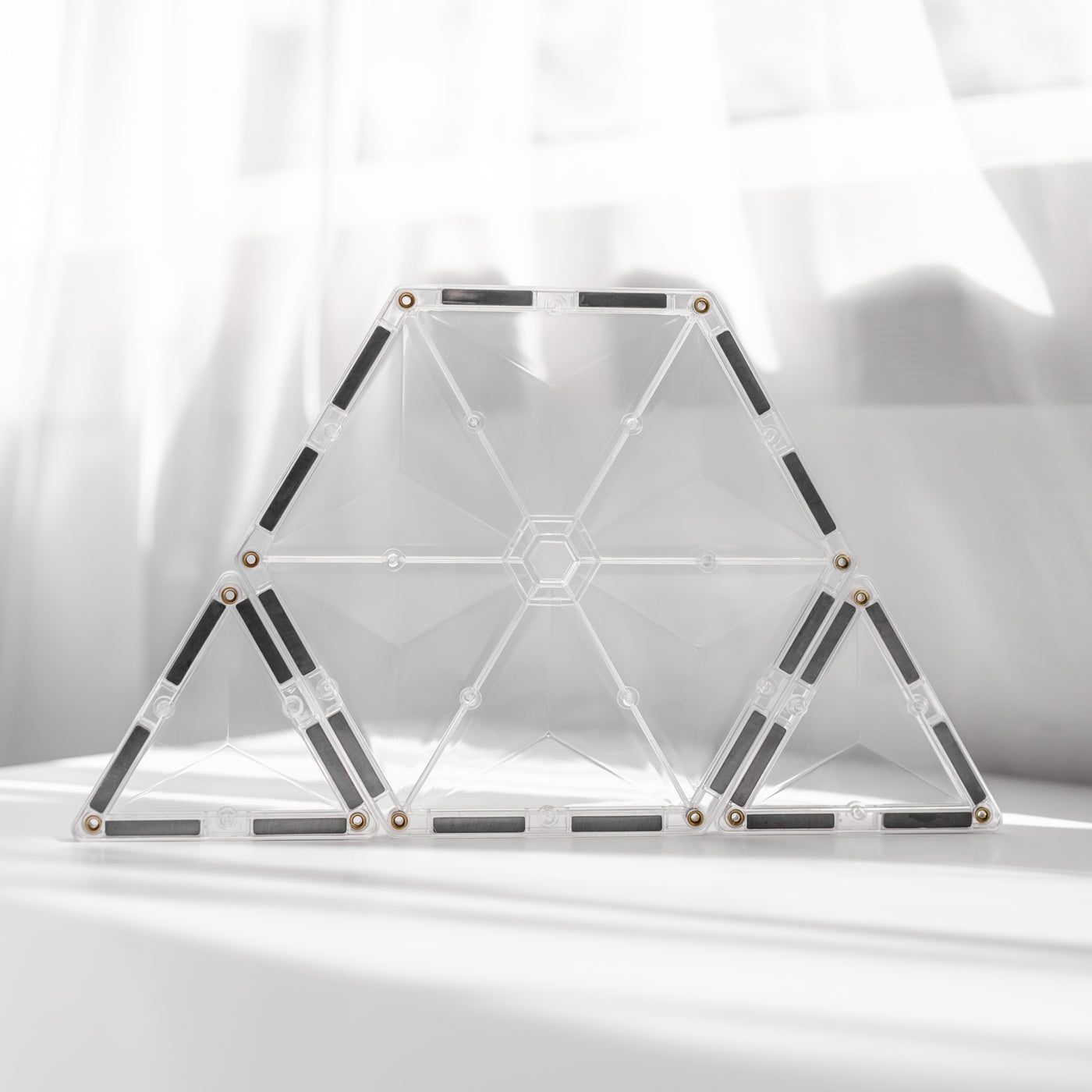Connetix Clear Magnetic Building Tiles Starter Pack - 34 Piece