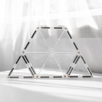 Connetix Clear Magnetic Building Tiles Starter Pack - 34 Piece