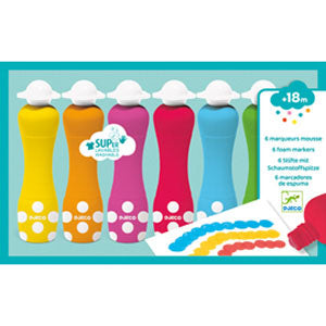 6 Foam Markers by Djeco - Friends of K