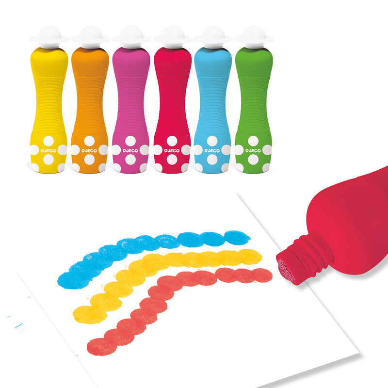 6 Foam Markers by Djeco - Friends of K