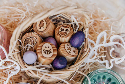 Easter Wooden Playdough Stamps - Eggs