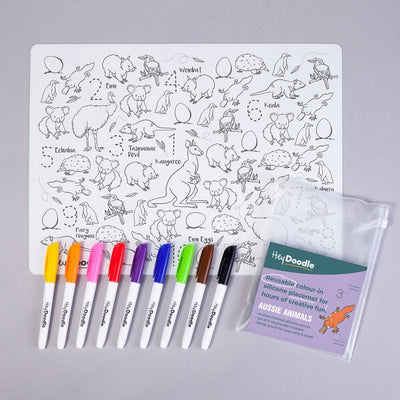 Reusable Silicone Drawing Mat: 123 | Aussie Animals