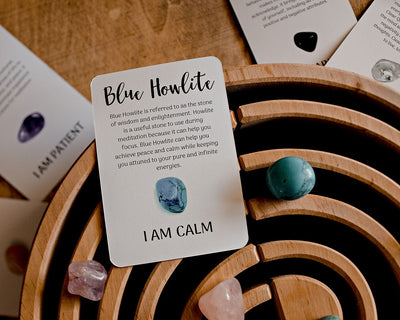 Crystal Affirmations with 8 Cards and Tumble Stones by Growing Kind