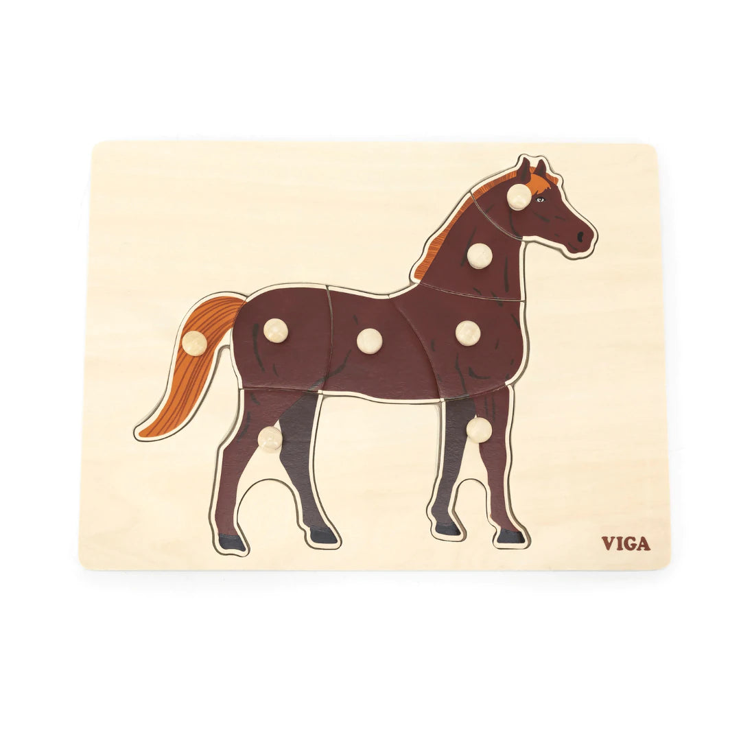 Wooden Montessori Puzzle - Horse
