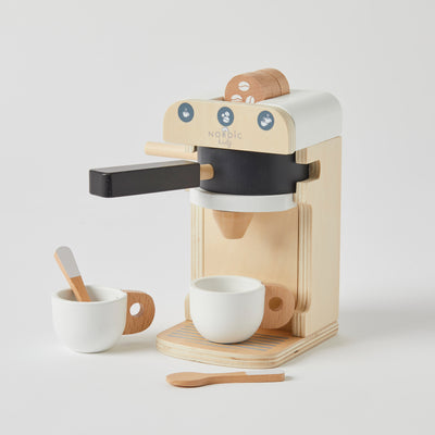 Wooden Coffee Machine Set