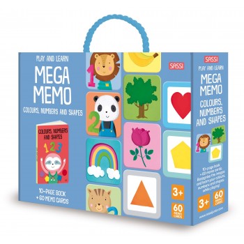 Mega Memory and Book Set - Colours Numbers and Shapes (60 pc)