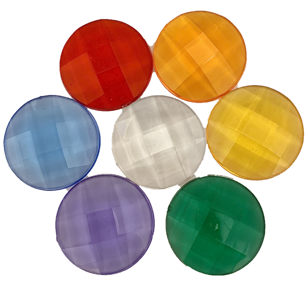 Rainbow Clear Gems (set of 14)