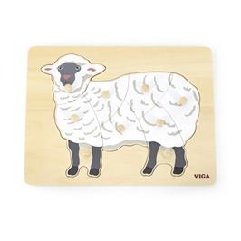 Wooden Montessori Puzzle - Sheep