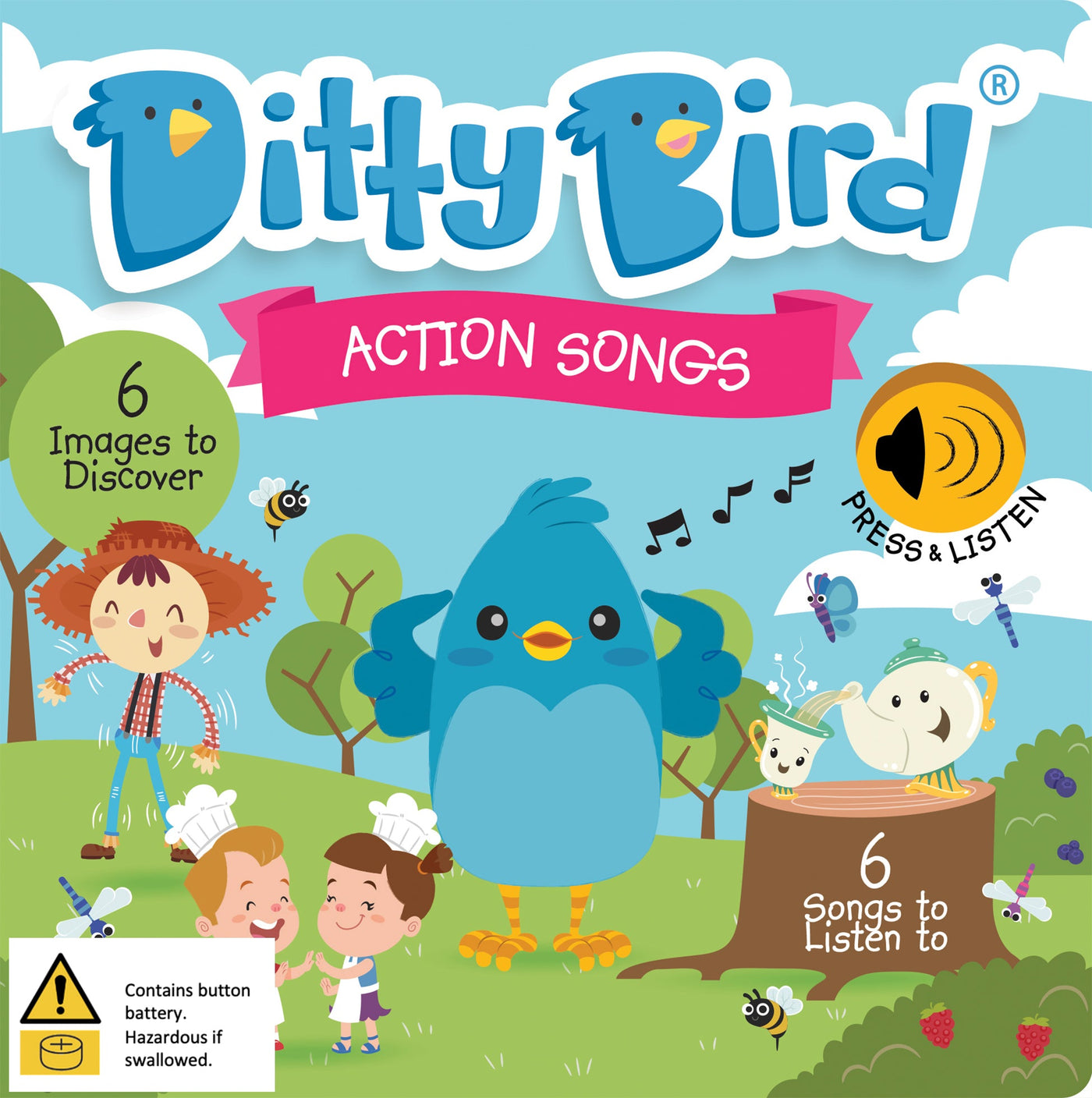 Action Songs Board Book by Ditty Bird - Friends of K