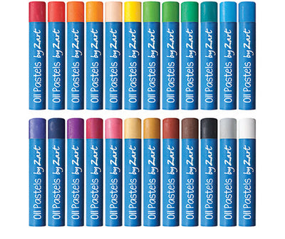 Basics Oil Pastels Large 24’s Asst by Zart Art - Friends of K