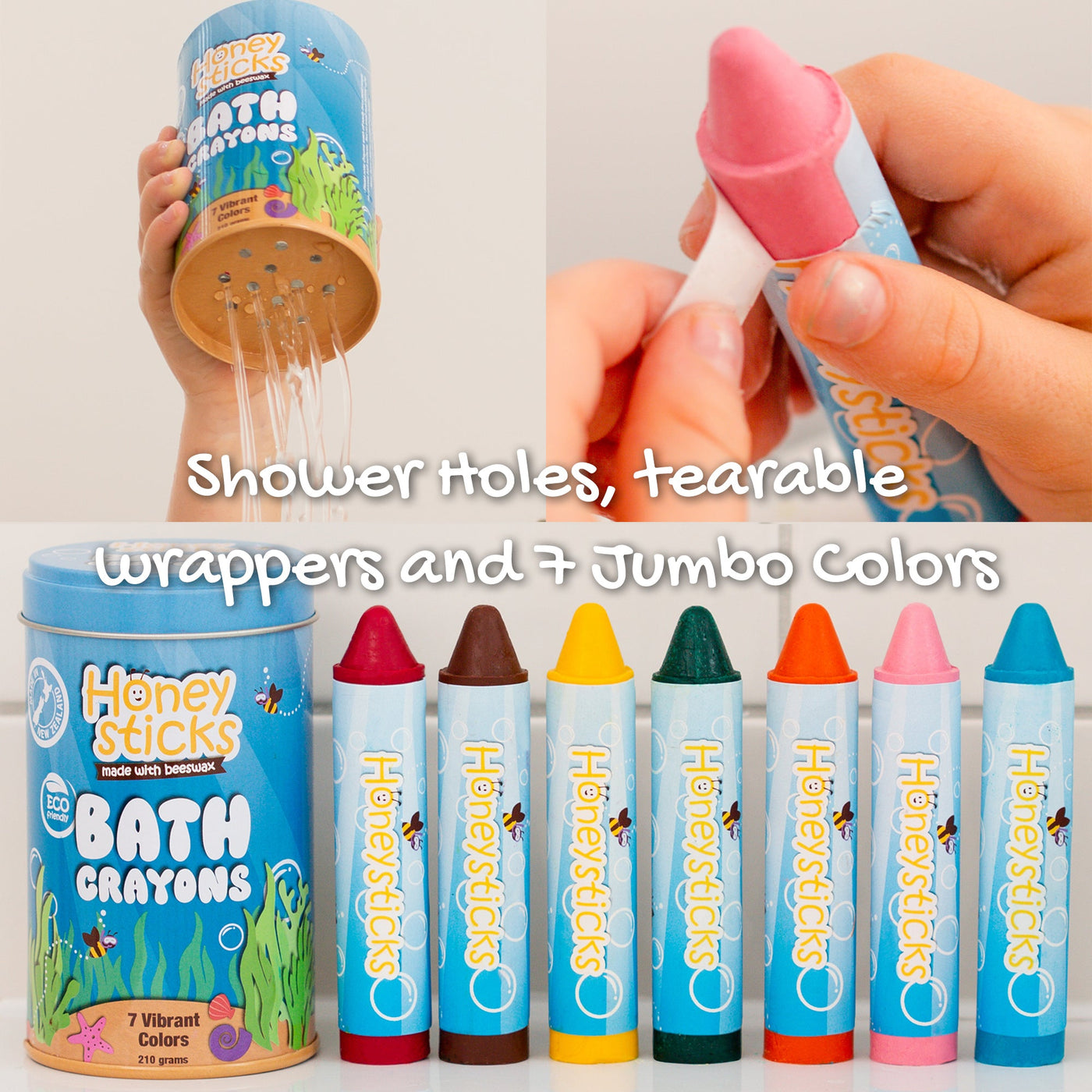 Bath Crayons 7 Pack by Honeysticks - Friends of K