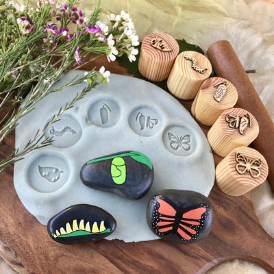 Butterfly Lifecycle Playdough Stamps by Beadie Bug Play - Friends of K